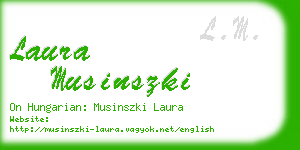 laura musinszki business card